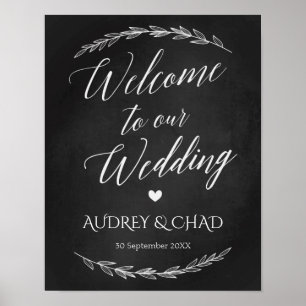 Wedding Sign – Wedding Welcome Chalkboard Sign