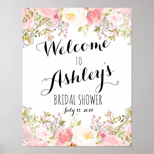 Wedding sign welcome  shower  poster banner poster