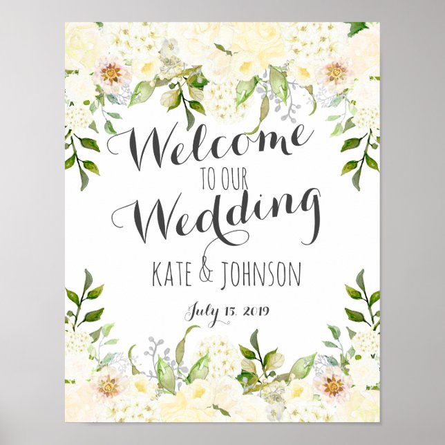 Wedding sign, welcome,  shower , poster, banner poster (Front)