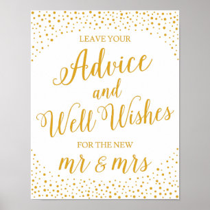 Wedding Sign – Well Wishes Confetti Wedding Sign