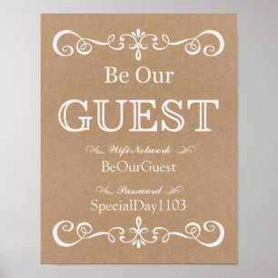 Wedding Sign – Wifi Password Rustic Wedding Sign