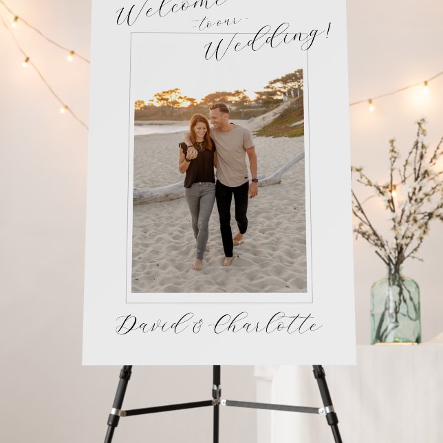 Wedding Sign with Photo (In Situ (Stand))