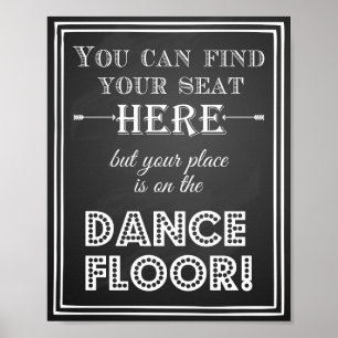 Wedding sign you can find your seat here vintage