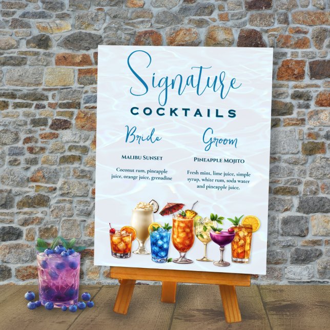Wedding Signature Cocktails Big Foam Board (Creator Uploaded)