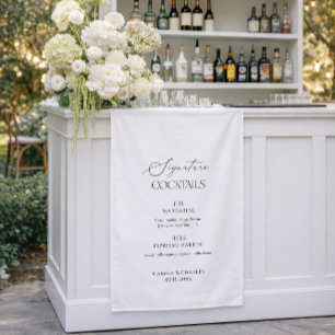 Wedding Signature Cocktails Fabric Sign