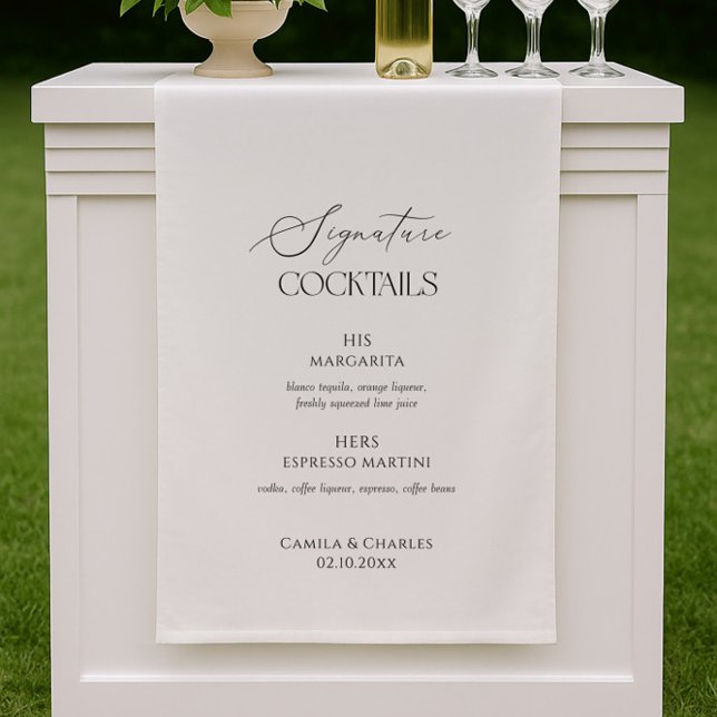 Wedding Signature Cocktails Fabric Sign (Creator Uploaded)