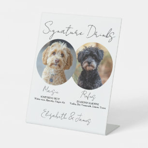 Wedding Signature Drinks Pets Dogs 2 Photos Pedestal Sign