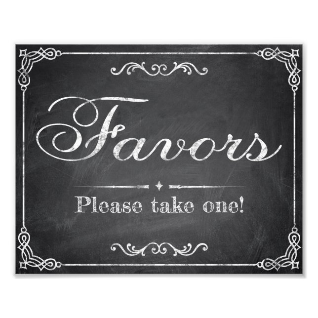 Wedding signs - chalkboard - Favors - (Front)