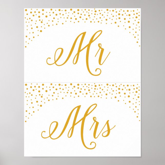 Wedding Signs – DIY Bridal Chairs Confetti Sign (Front)