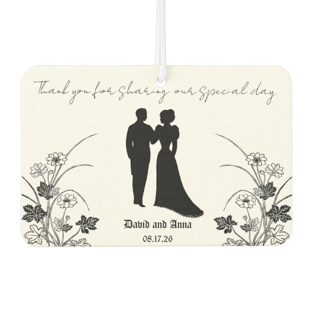 Wedding Silhouette Air Freshener (Front)