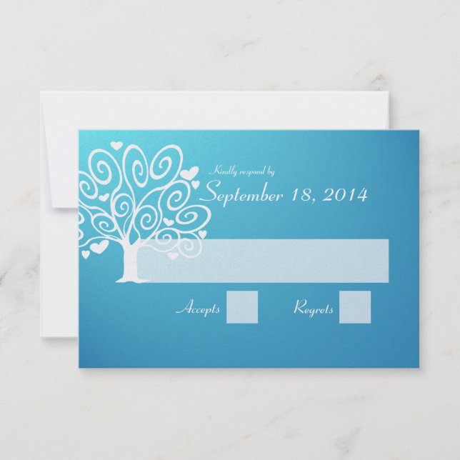 Wedding Silhouette RSVP Card (Front)