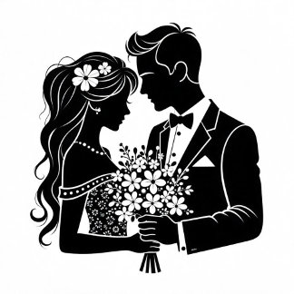 Wedding Silhouette Wind Chime