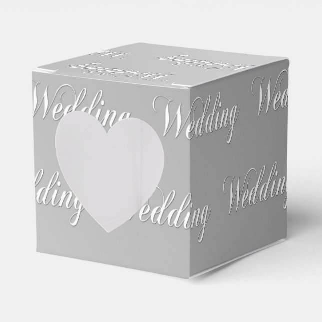 Wedding (silver) favor boxes (Front Side)