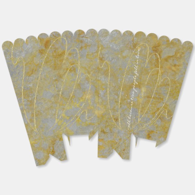 Wedding Silver Lining Favor Boxes (Unfolded)