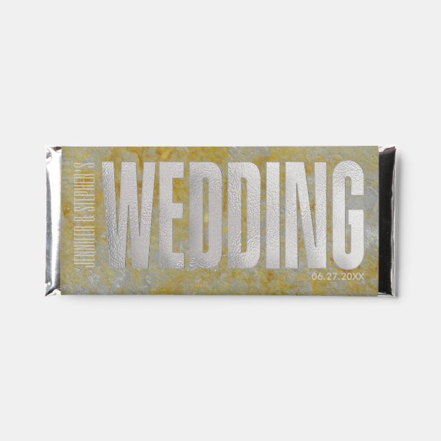 Wedding Silver Lining Hershey Bar Favors (Front)