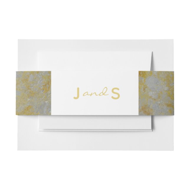 Wedding Silver Lining Invitation Belly Band (Front Example)