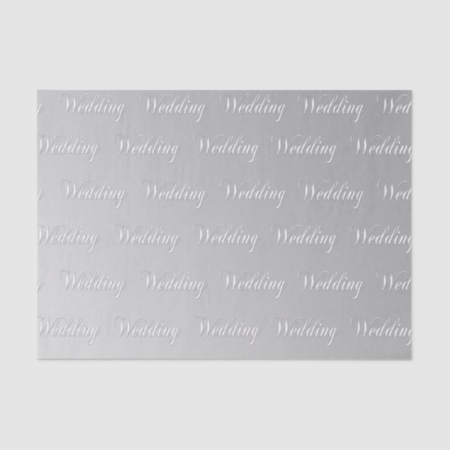 Wedding (silver) tissue paper (Front)