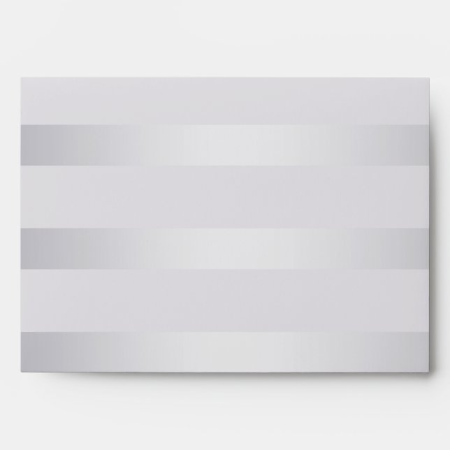 Wedding | Silver Violet Shimmer Stripe Envelope (Front)