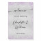 Wedding silver violet sparkles welcome sign