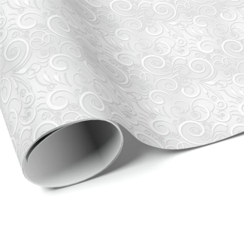 Wedding Silver White Christmas Luxury Clean Fancy Wrapping Paper