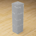 Wedding (silver) wine box<br><div class="desc">Silver and white wedding design.</div>