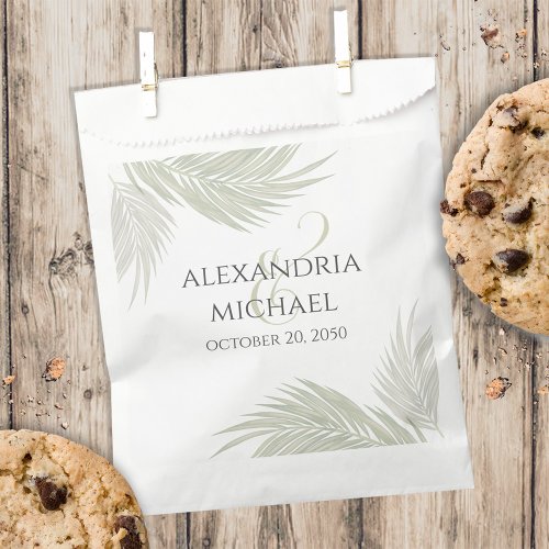 Wedding Simple Candy Favors Minimalist Palm Leaves Favor Bag