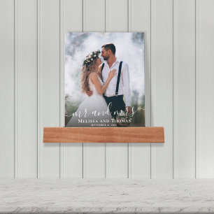 Wedding Simple Elegant Typography Photo Picture Ledge