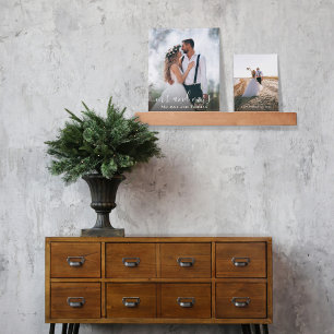 Wedding Simple Elegant Typography Photo Picture Ledge