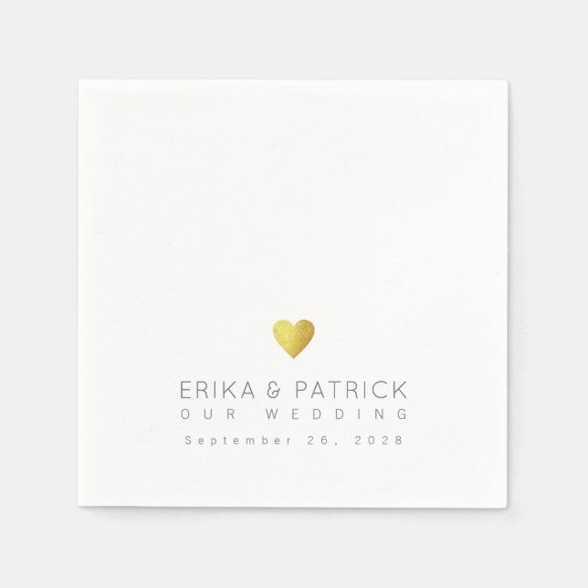 Wedding Simple Elegantly Designed Napkins (Front)