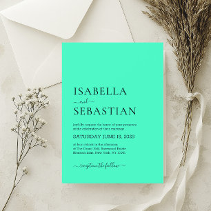 Wedding Simple Mint Breeze Invitation