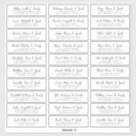 Wedding Simple Modern Chic Guest Names Address  Sticker<br><div class="desc">Composed of simple sans serif and modern serif typography. These elements are simple,  elegant,  and modern. This has 30 stickers. 
 
 This is designed by White Paper Birch Co. exclusive for Zazzle.
 
 Available here:
 http://www.zazzle.com/store/whitepaperbirch</div>