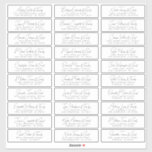 Wedding Simple Modern Chic Guest Names & Address Sticker<br><div class="desc">Composed of simple sans serif and playful script typography. These elements are simple,  elegant,  and modern. This has 30 smaller stickers in a sheet. 
 
 This is designed by White Paper Birch Co. exclusive for Zazzle.
 
 Available here:
 http://www.zazzle.com/store/whitepaperbirch</div>