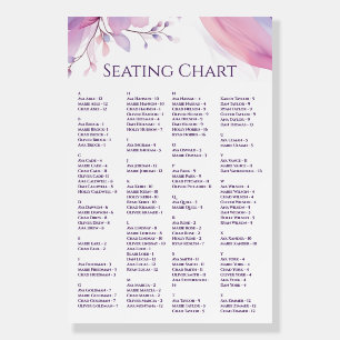 Wedding Simple-Seating Chart-Cherry Blossoms Foam Board