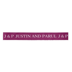 WEDDING SIMPLE STYLISH MODERN CUSTOMIZED WINE SATIN RIBBON
