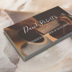 Wedding Singer & Guitarist Typography Business Card