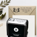 Wedding Skeleton Personalized Return Address Self-inking Stamp<br><div class="desc">Wedding return address personalized pre inked self-inking stamp to match a "Til death do us part" suite with a skeleton heart. Please note the space is limited on this stamp. If needed,  I recommend deleting the heart to make space for extra text.</div>