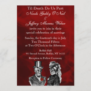 Wedding Skeleton Skulls Invitation