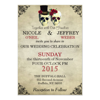 Skull Wedding Invitations & Announcements | Zazzle