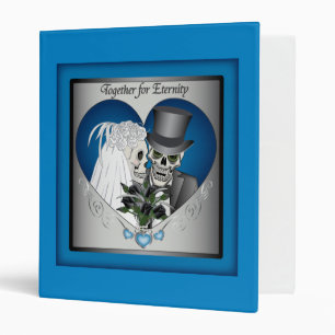 Wedding Skulls - Blue Binder