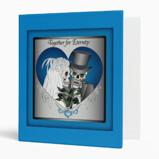 Wedding Skulls - Blue Binder