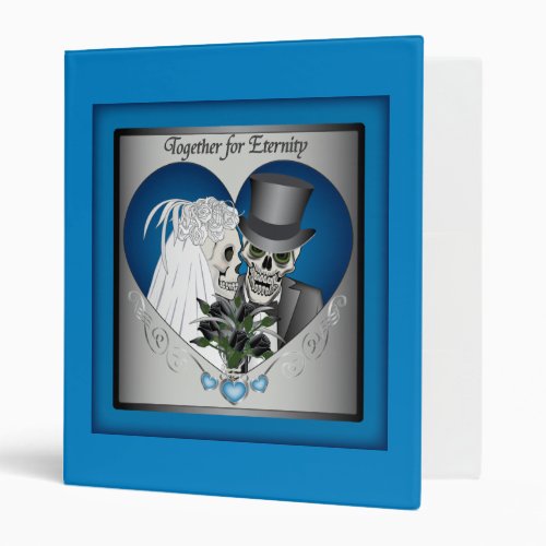 Wedding Skulls _ Blue Binder