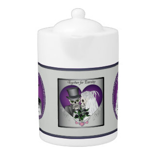 Wedding Skulls - Purple Teapot