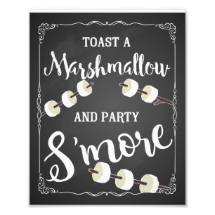 Wedding s'more sign party s'more chalkboard