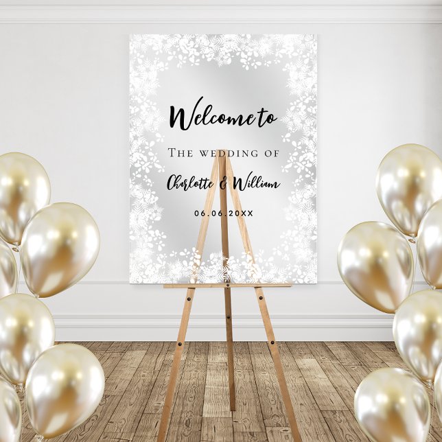 Wedding snowflakes winter welcome clear sign (Creator Uploaded)