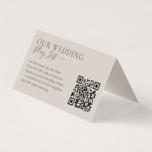 Wedding Soft Beige QR Code Playlist