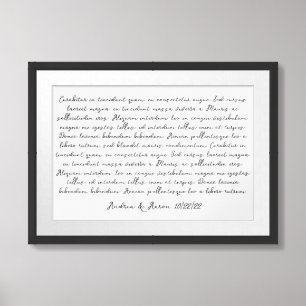 Wedding Song Gift, first dance lyrics print