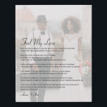 Wedding Song Lyrics Faux Canvas Print<br><div class="desc">Personalize this design with your wedding lyrics and photo.
Wedding gift
Anniversary gift
Valentine's Day gift</div>