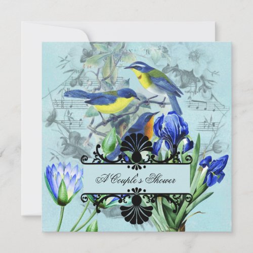 Wedding Songbirds Couples Shower Invitation