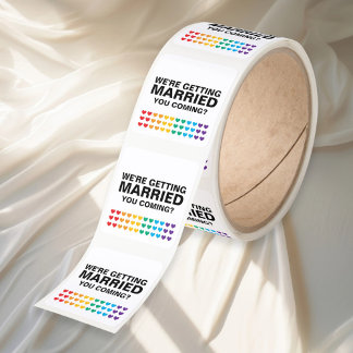 Wedding Sounds Gay Rainbow Heart Pride Square Sticker