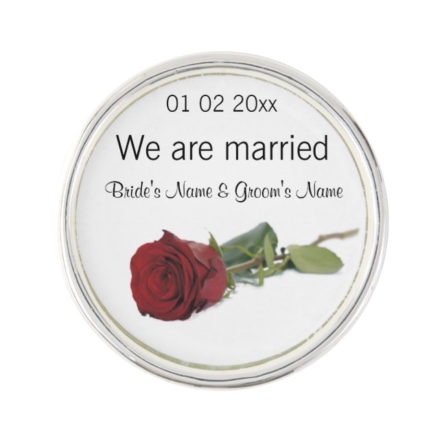 Wedding Souvenirs, Gifts, Giveaways for Guests Pin (Front)